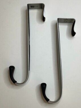 UMBRA Steel Over The Door Hooks Rubber Coated Towel Hangers Pair